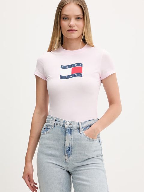 Tommy Jeans T-shirt damski bawełniany - zdjęcie produktu nr 1