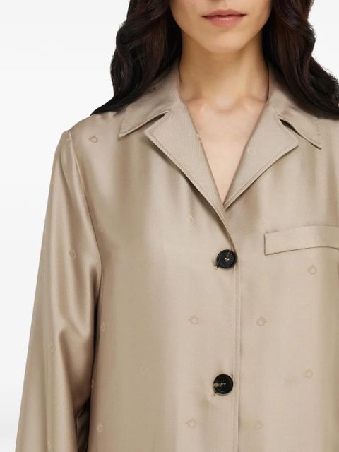 Ferragamo jacquard overshirt - Neutrals
