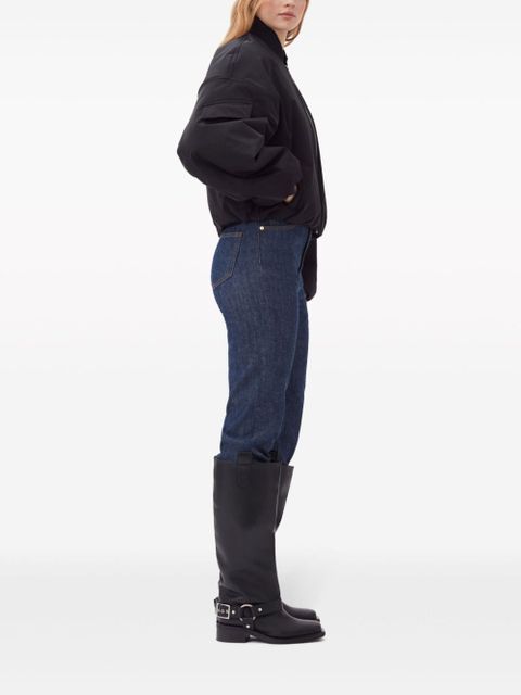 GANNI drop-shoulder bomber jacket - Black