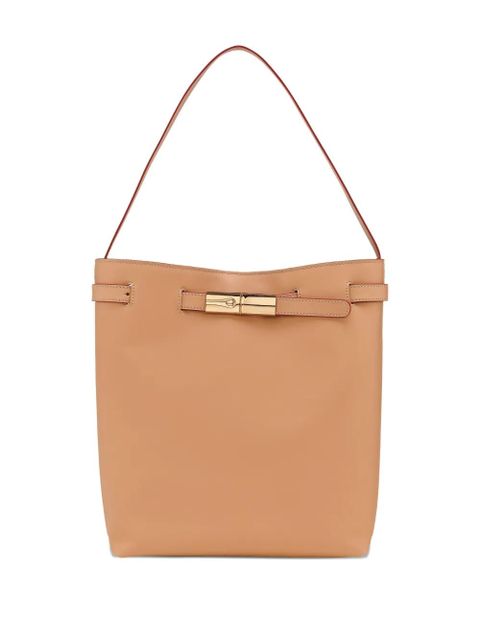 Longchamp Le Roseau L smooth leather shoulder bag - Neutrals - zdjęcie produktu nr 1