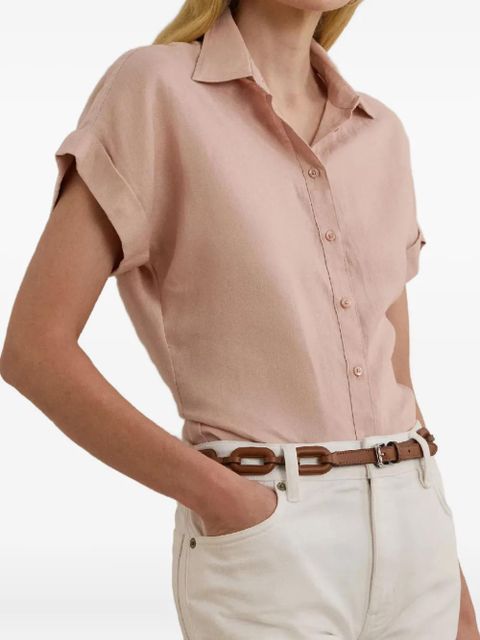 Lauren Ralph Lauren buttoned short-sleeve shirt - Pink