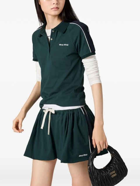 Miu Miu jersey polo T-shirt - Green