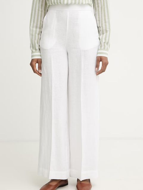 United Colors of Benetton spodnie damskie lniane - zdjęcie produktu nr 2