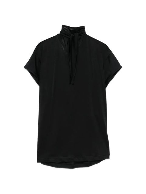 LEMAIRE tie-neck T-shirt - Black - zdjęcie produktu nr 1