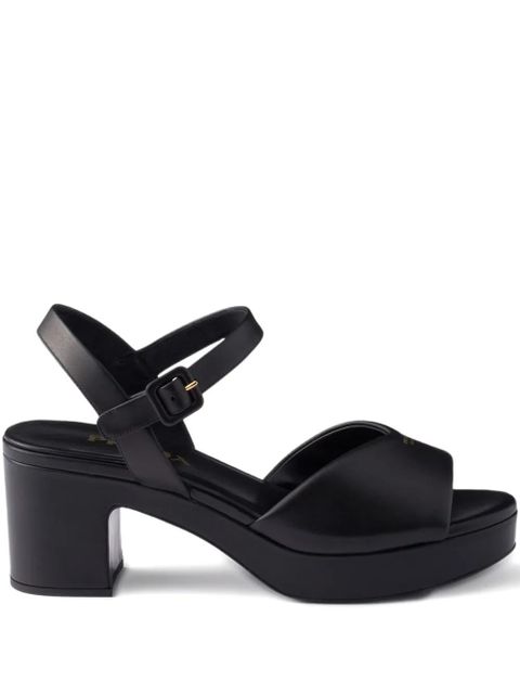 Prada 65mm buckle-strap platform sandals - Black - zdjęcie produktu nr 1
