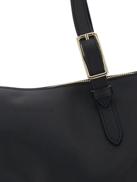 Longchamp East/West leather shoulder bag - Black