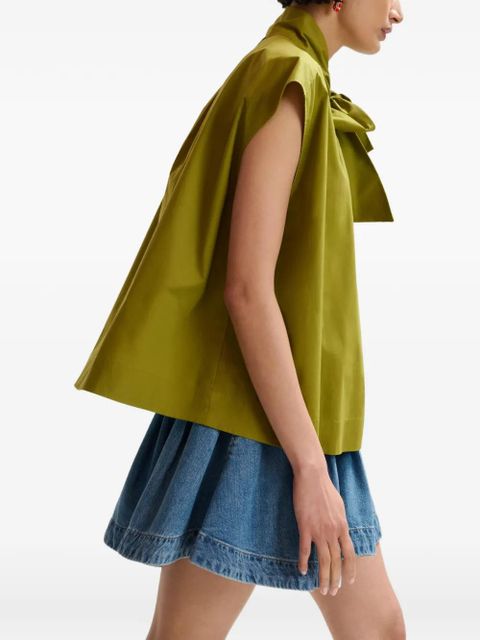 Essentiel Antwerp bow-detail blouse - Green