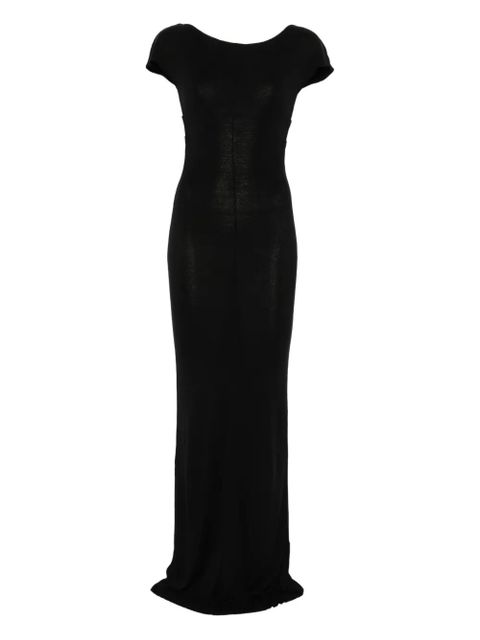 Aya Muse fine-ribbed maxi dress - Black
