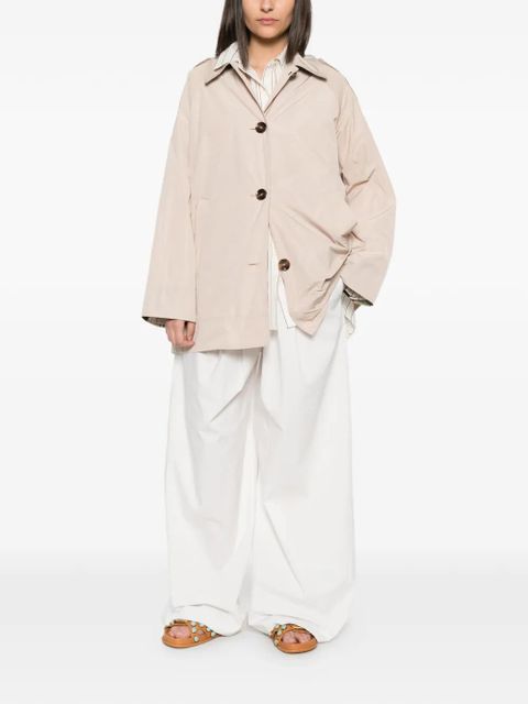 Barbour Maggie epaulette-detail raglan-sleeve coat - Neutrals - zdjęcie produktu nr 2