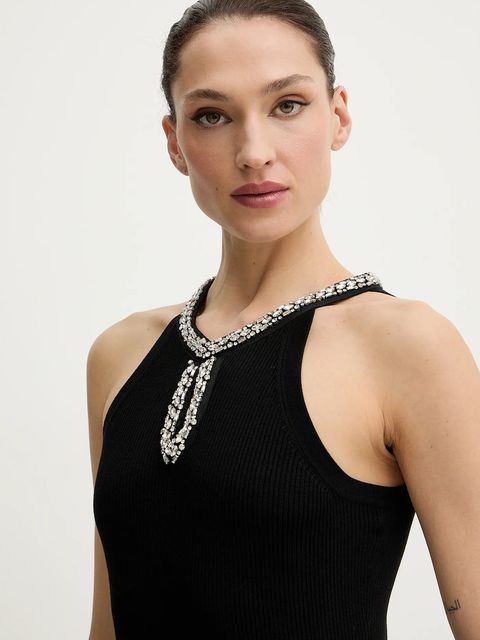 Morgan sukienka kolor czarny maxi dopasowana RMAHE