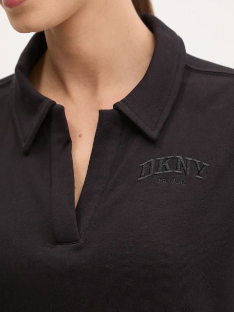 Dkny bluza bawełniana damska kolor czarny gładka DP5T1243