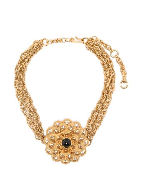 Chloé Karl flower-pendant chain necklace - Gold - zdjęcie produktu nr 1