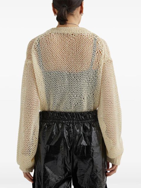 Jil Sander open knit Sweater - Neutrals