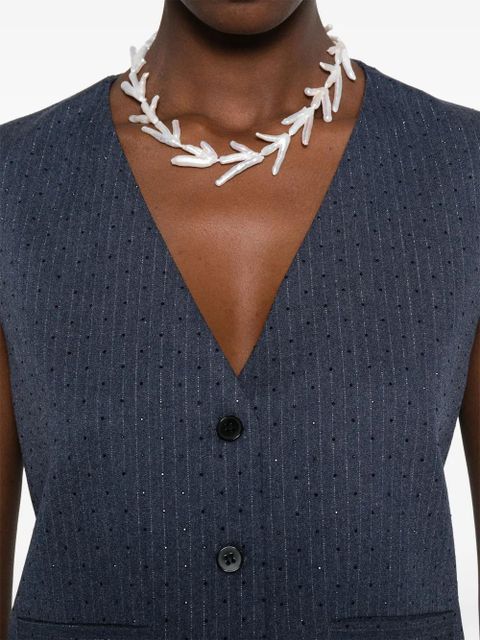 Maje pinstriped vest - Blue