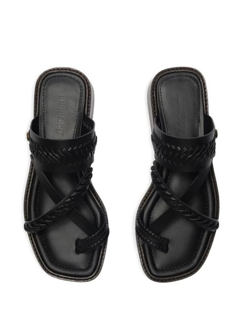 Burberry leather Baez sandals​ - Black