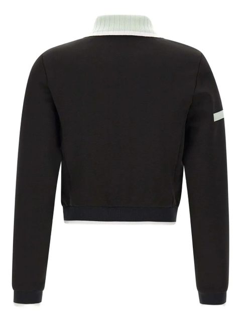 Casablanca high-collar embroidered-logo jacket - Black