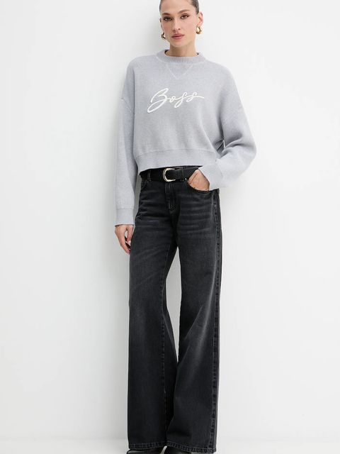 BOSS Orange sweter bawełniany C_Finevra - zdjęcie produktu nr 2