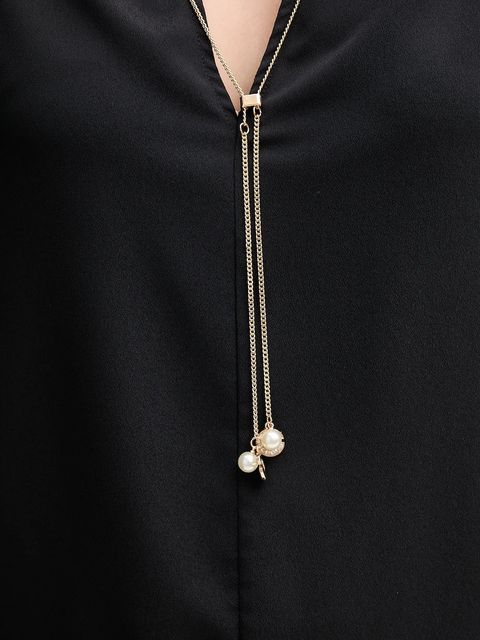 Gaudi bluzka damska kolor czarny gładka 521FD45009