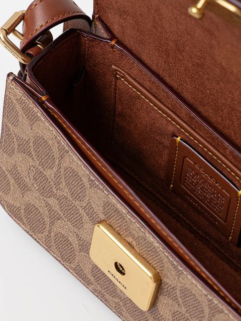 Coach torebka skórzana Zoe kolor brązowy CAM19