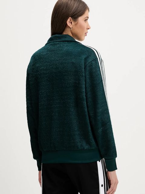 adidas Originals bluza Mohair damska kolor zielony z aplikacją KS7777
