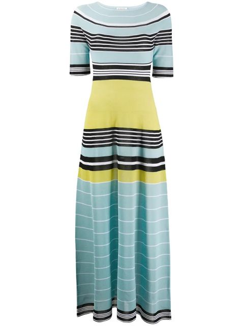 Lanvin striped long knitted dress - Blue - zdjęcie produktu nr 1