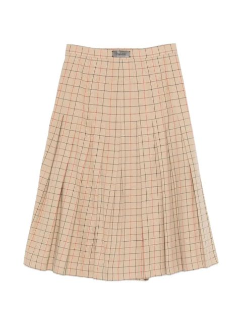Barbour Hollington buckle-fastening Tattersall midi skirt - Neutrals - zdjęcie produktu nr 2