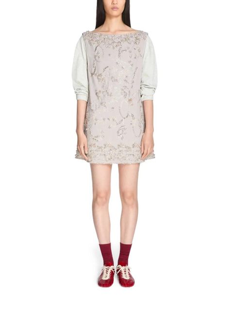 DRIES VAN NOTEN beaded-embellishment mini dress - Neutrals - zdjęcie produktu nr 2