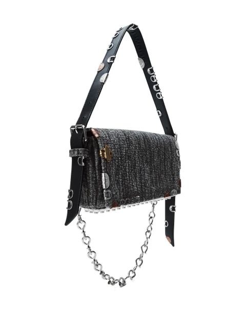 Alexander Wang studded chain-detailed shoulder bag - Black