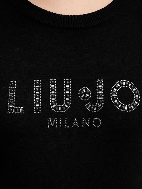 Liu Jo sweter damski kolor czarny lekki TF5248.MS63L