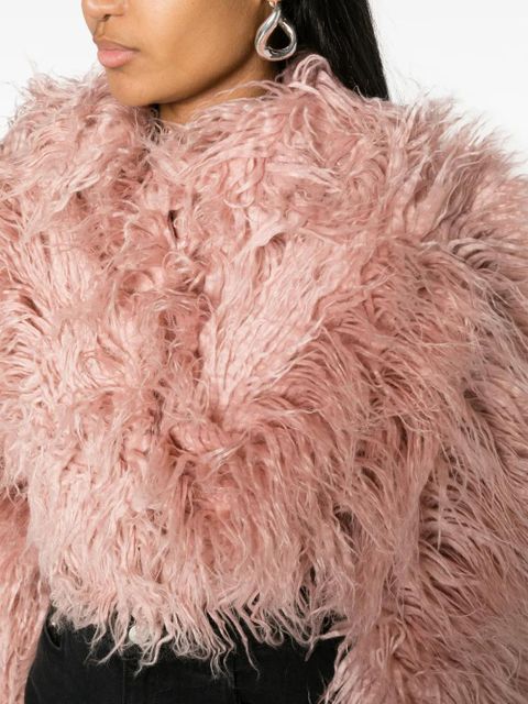 Cult Gaia Adda cropped faux-fur jacket - Pink