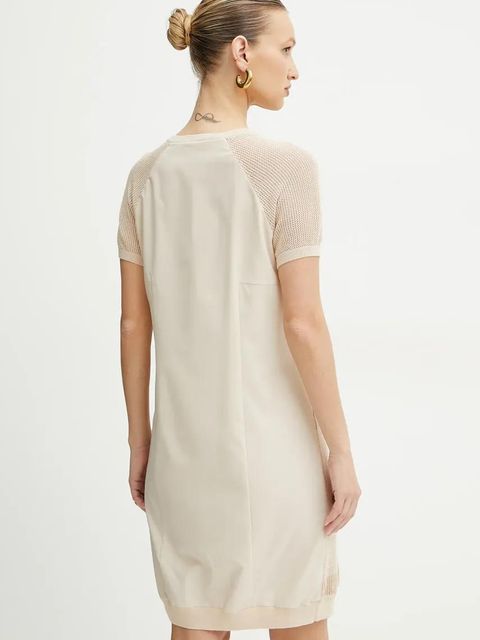 Liu Jo sukienka kolor beżowy mini prosta TA5073 T2900