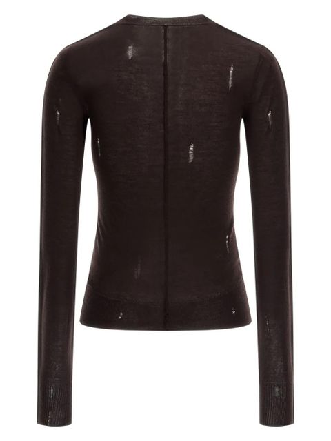 AMIRI ripped-detailing top - Brown - zdjęcie produktu nr 2