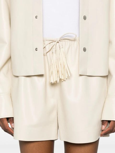 Nanushka faux-leather shorts - Neutrals