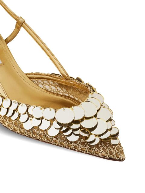 Aquazzura 50mm Can Can pumps - Gold - zdjęcie produktu nr 2