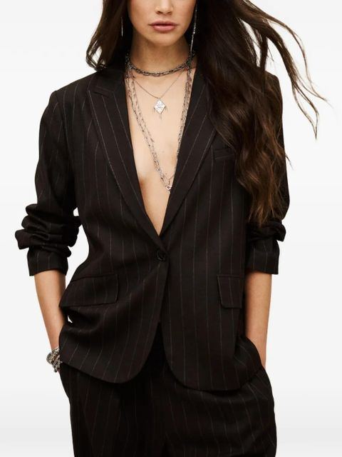 Ba&Sh Hocee pinstripe single-breasted blazer - Brown