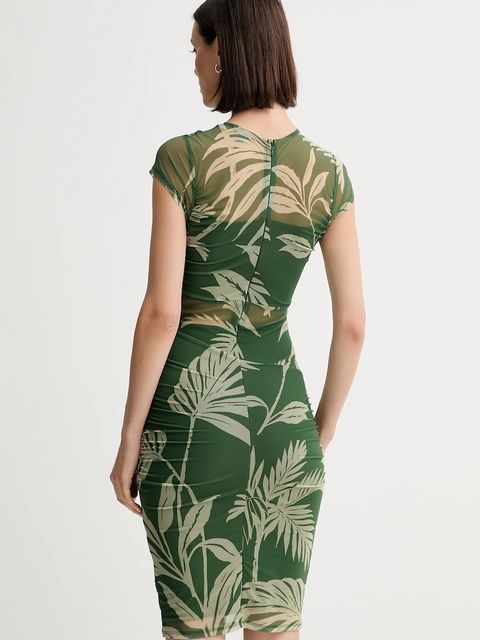 Guess sukienka GRACEY kolor zielony mini dopasowana W5YK66 KBAH2