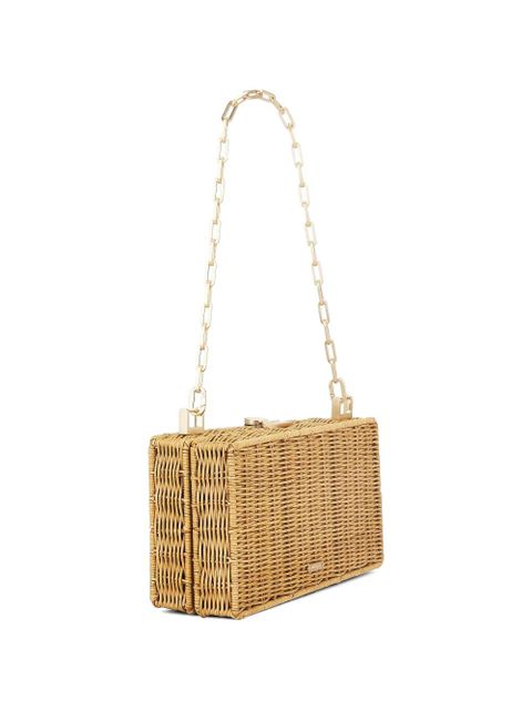 Cult Gaia Backgammon interwoven clutch bag - Neutrals