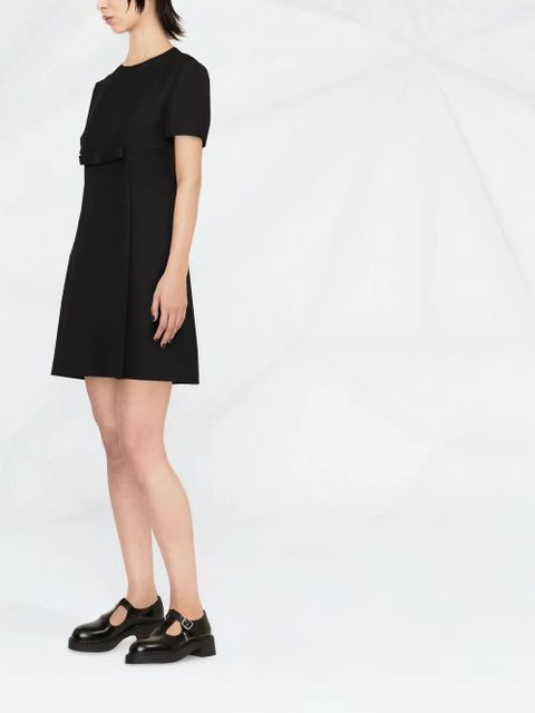 Valentino Garavani bow-detail A-line mini dress - Black