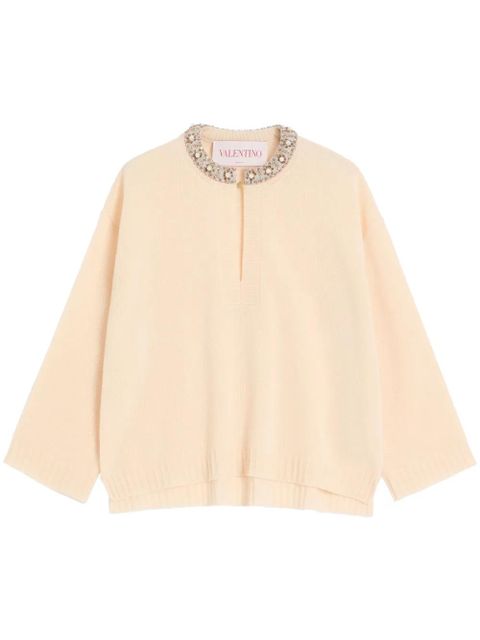 Valentino Garavani embroidered sweater - Neutrals