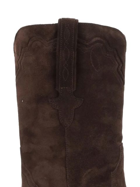 Paris Texas suede square-toe boots - Brown