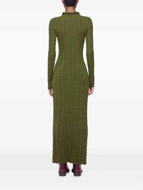 Rabanne wool maxi dress - Green