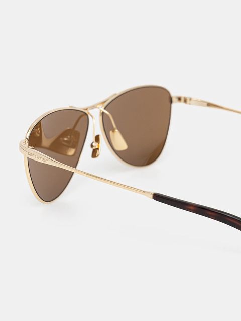 Saint Laurent okulary przeciwsłoneczne VESPER damskie kolor złoty SL 831