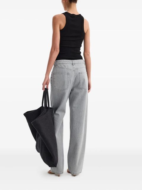 Róhe ribbed racer-back top - 001 BLACK