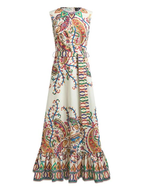 ETRO floral paisley-print cotton maxi dress - White - zdjęcie produktu nr 1
