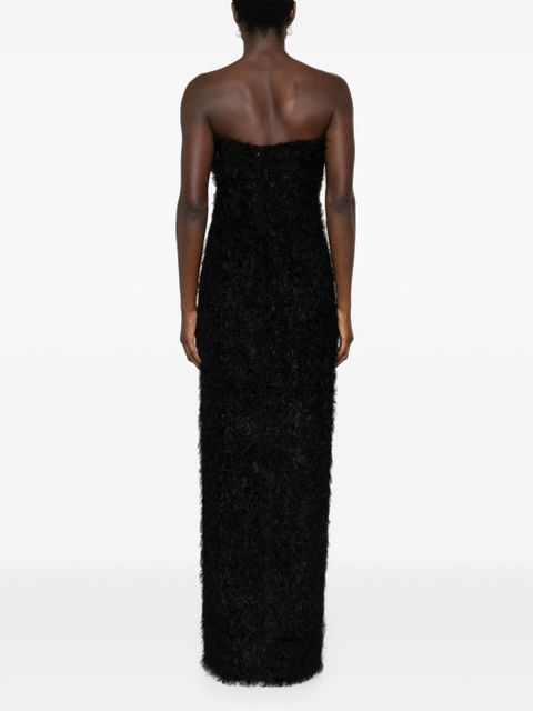 TOTEME strapless fil-coupé dress - Black