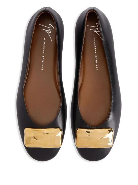 Giuseppe Zanotti Georgia Stone ballet flats - Black