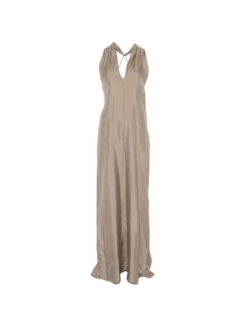 Alysi V-neck twisted maxi dress - Neutrals - zdjęcie produktu nr 1