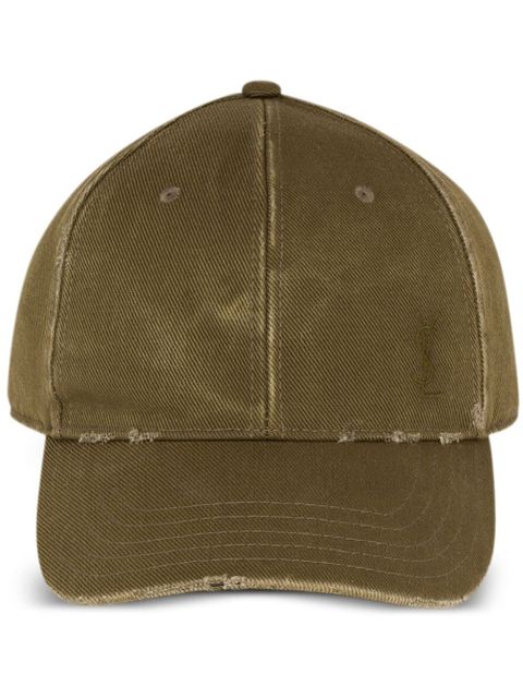 Saint Laurent Cassandre denim cap - Green