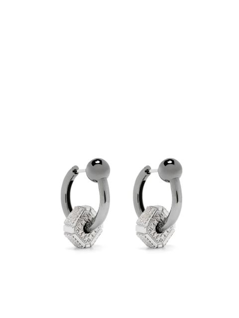 EÉRA 18kt gold mini hoop earrings - Silver - zdjęcie produktu nr 1