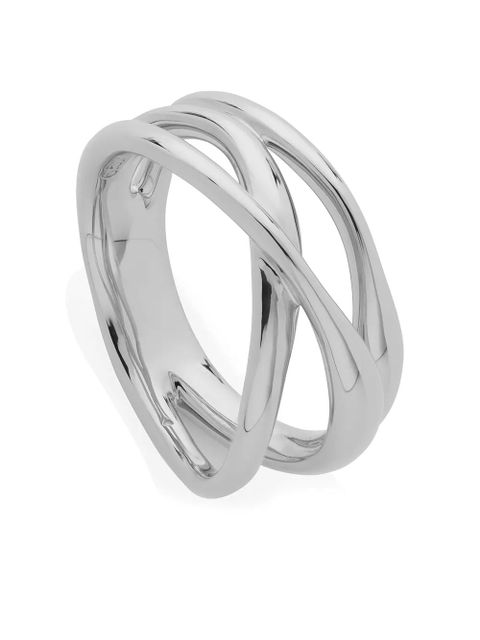 Monica Vinader Nura cross over ring - Silver - zdjęcie produktu nr 1